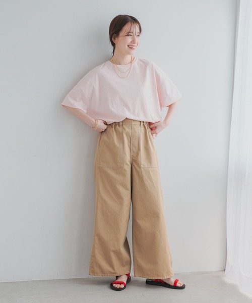 studio CLIP(スタディオクリップ)の「コットンコクーンTシャツ(Tシャツ/カットソー・レディース・オフホワイト/その他1/ラベンダー/ピンク/スモーク・MEDIUM/LARGE)」の21枚目の写真