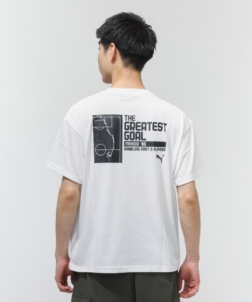 PUMA（プーマ）の「プーマ PUMA ESS ELEVATED MX フットボール Tシャツ（Tシャツ/カットソー・メンズ・ホワイト/ブラック・S/M/L/LL/3L）」の4枚目の写真