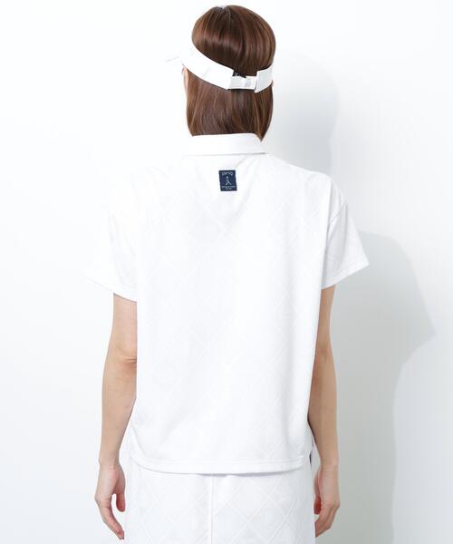 PING(ピン)の「【PING APPAREL】Mr.PINGジャカード半袖リラックスポロシャツ(ポロシャツ・レディース・ホワイト/グリーン/ネイビー・L/S/M/LL)」の4枚目の写真