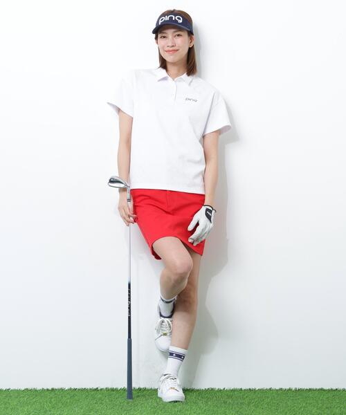 PING(ピン)の「【PING APPAREL】Mr.PINGジャカード半袖リラックスポロシャツ(ポロシャツ・レディース・ホワイト/グリーン/ネイビー・L/S/M/LL)」の6枚目の写真