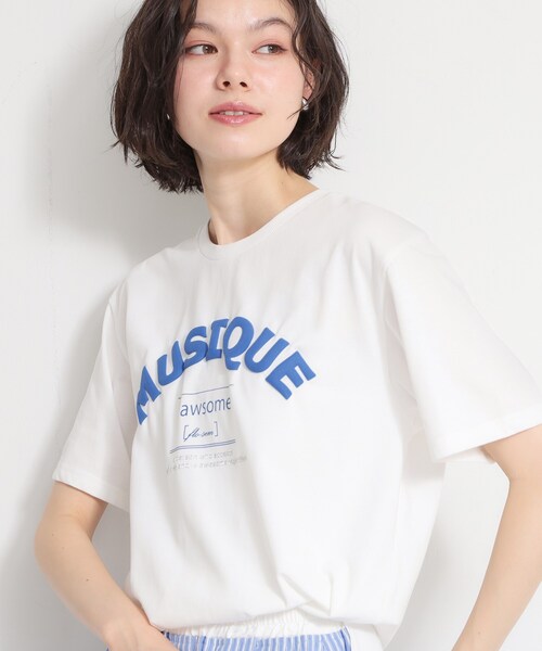 THE SHOP TK （ザ ショップ ティーケー ）の「【ひんやりさらさら】ロゴアソートクルーネックTシャツ（Tシャツ/カットソー・レディース・ブラック/ホワイト系3/オフホワイト/ブラウン系その他2/アイボリー系/ブラック系その他・12/13）」の7枚目の写真