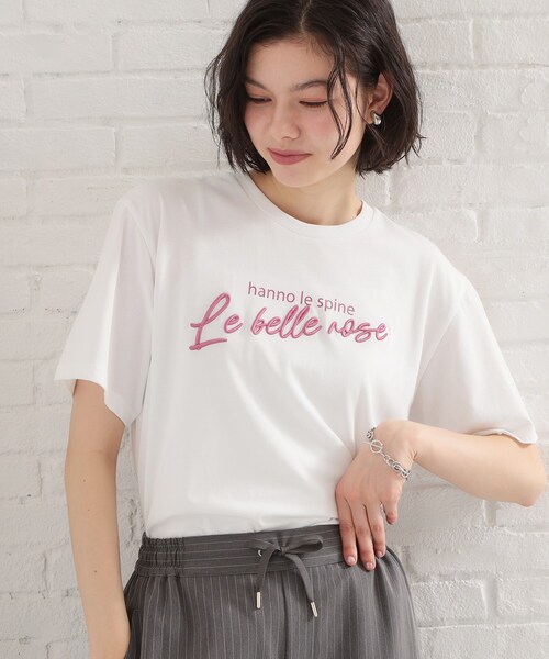 THE SHOP TK （ザ ショップ ティーケー ）の「【ひんやりさらさら】ロゴアソートクルーネックTシャツ（Tシャツ/カットソー・レディース・ブラック/ホワイト系3/オフホワイト/ブラウン系その他2/アイボリー系/ブラック系その他・12/13）」の15枚目の写真