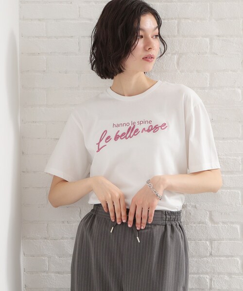 THE SHOP TK （ザ ショップ ティーケー ）の「【ひんやりさらさら】ロゴアソートクルーネックTシャツ（Tシャツ/カットソー・レディース・ブラック/ホワイト系3/オフホワイト/ブラウン系その他2/アイボリー系/ブラック系その他・12/13）」の16枚目の写真