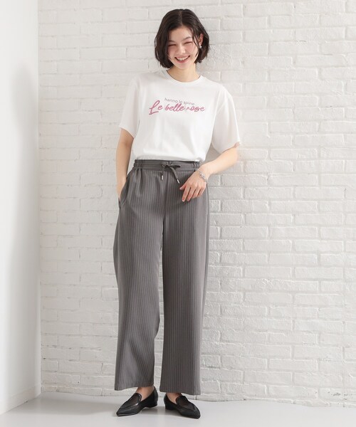 THE SHOP TK （ザ ショップ ティーケー ）の「【ひんやりさらさら】ロゴアソートクルーネックTシャツ（Tシャツ/カットソー・レディース・ブラック/ホワイト系3/オフホワイト/ブラウン系その他2/アイボリー系/ブラック系その他・12/13）」の17枚目の写真