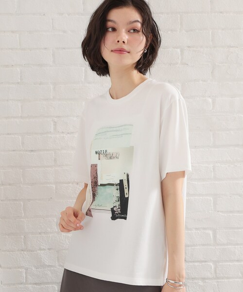 THE SHOP TK （ザ ショップ ティーケー ）の「【ひんやりさらさら】ロゴアソートクルーネックTシャツ（Tシャツ/カットソー・レディース・ブラック/ホワイト系3/オフホワイト/ブラウン系その他2/アイボリー系/ブラック系その他・12/13）」の19枚目の写真