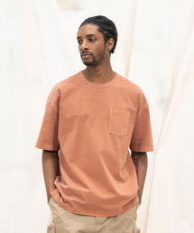 KALAPATTHAR（カラパタール）の「VINTAGE COW GRAPHIC SHORT-SLEEVED POCKET T-SHIRT - ORANGE（Tシャツ/カットソー）」