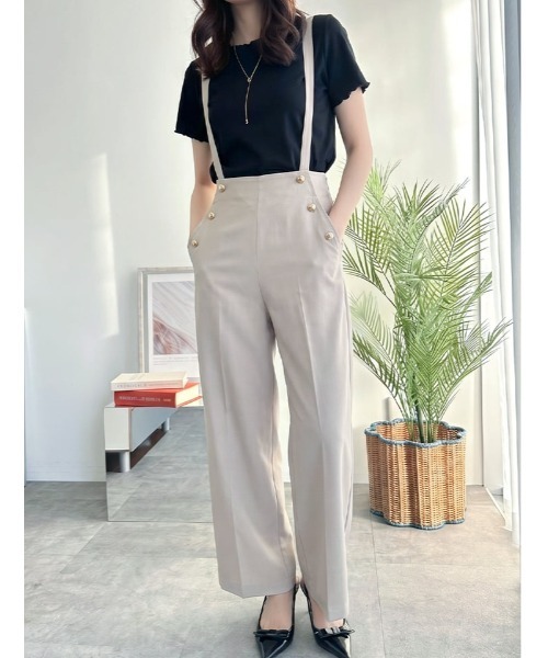 セール】サスペンダー付きワイドパンツ（その他パンツ）｜fifth
