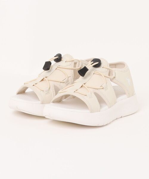 U.S. POLO ASSN.（ユーエスポロアッスン）の「【U.S. POLO ASSN./ユーエスポロアッスン】厚底サンダル スポーツサンダル 軽量 夏 ビーチ 旅行フェス 普段履き ブランドロゴ カジュアル ストリート（サンダル・レディース・ブラック/ホワイト/ベージュ・23cm/24cm/23.5cm）」の3枚目の写真