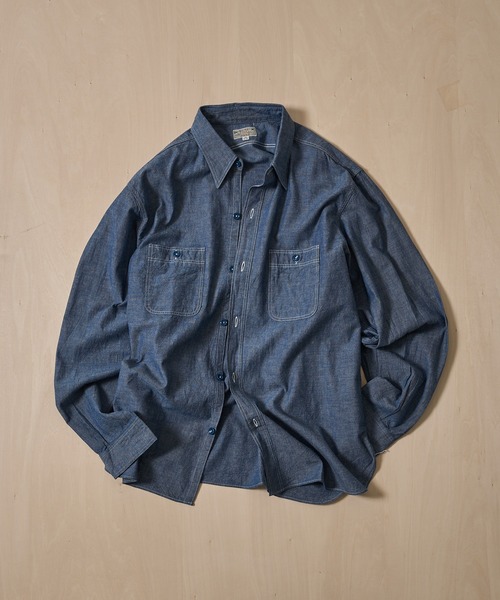 BUZZ RICKSON'S/バズリクソンズ】BLUE CHAMBRAY WORK SHIRT（シャツ