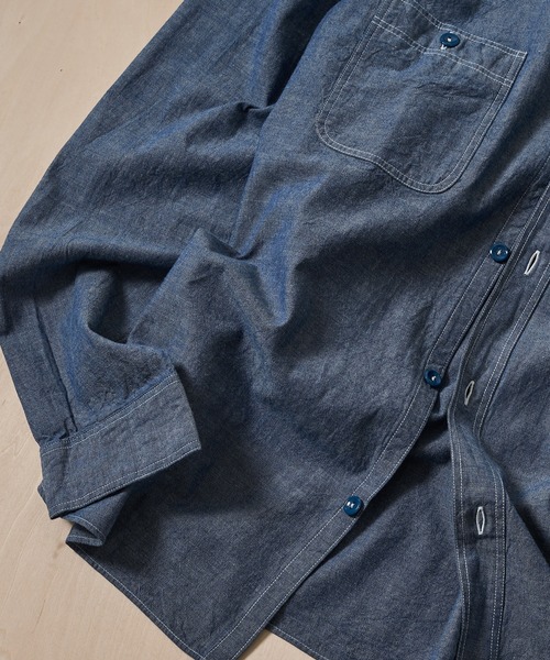 Buzz Rickson's(バズリクソンズ)の「【BUZZ RICKSON'S/バズリクソンズ】BLUE CHAMBRAY WORK SHIRT(シャツ/ブラウス・メンズ・ブルー・XXL/XL/L)」の3枚目の写真