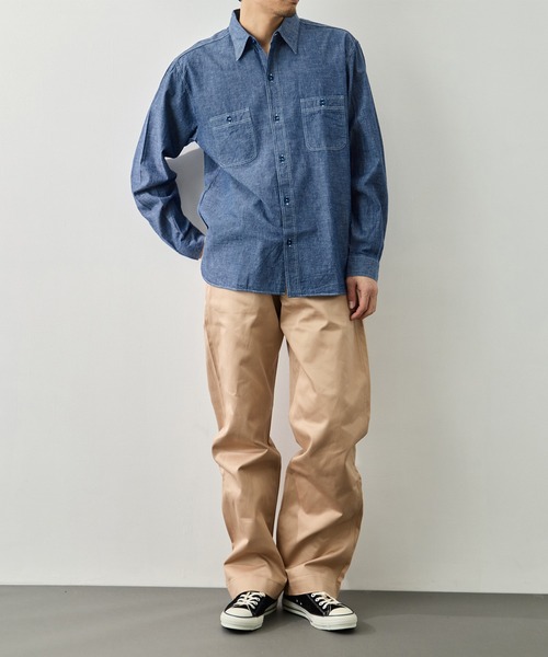 Buzz Rickson's(バズリクソンズ)の「【BUZZ RICKSON'S/バズリクソンズ】BLUE CHAMBRAY WORK SHIRT(シャツ/ブラウス・メンズ・ブルー・XXL/XL/L)」の9枚目の写真