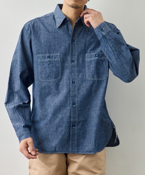 Buzz Rickson's(バズリクソンズ)の「【BUZZ RICKSON'S/バズリクソンズ】BLUE CHAMBRAY WORK SHIRT(シャツ/ブラウス・メンズ・ブルー・XXL/XL/L)」の7枚目の写真
