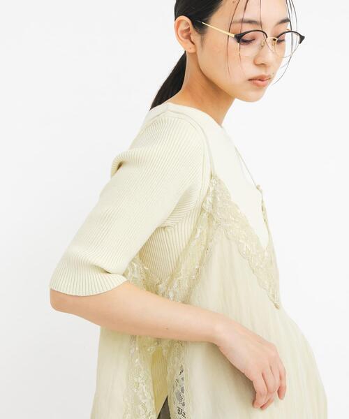 KBF（ケイビーエフ）の「アシンメトリーRIBニット（ニット/セーター・レディース・イエロー系その他/アイボリー/ブルー系その他/ブラック系その他・ONE）」の12枚目の写真