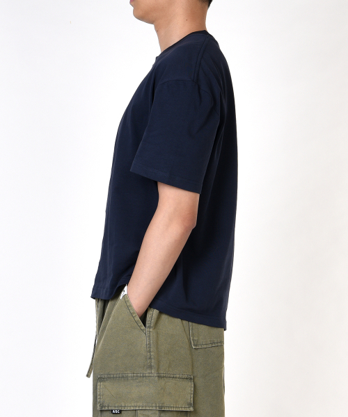 AOG PROJECT(エイオージープロジェクト)の「ソリッドクロップ半袖Tシャツ(ネイビー)(Tシャツ/カットソー・メンズ・ネイビー・LARGE/X-LARGE)」の11枚目の写真