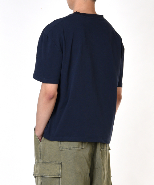 AOG PROJECT(エイオージープロジェクト)の「ソリッドクロップ半袖Tシャツ(ネイビー)(Tシャツ/カットソー・メンズ・ネイビー・LARGE/X-LARGE)」の2枚目の写真