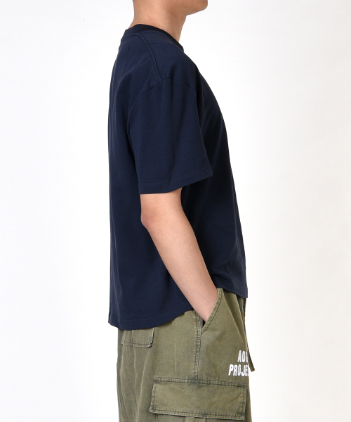AOG PROJECT(エイオージープロジェクト)の「ソリッドクロップ半袖Tシャツ(ネイビー)(Tシャツ/カットソー・メンズ・ネイビー・LARGE/X-LARGE)」の4枚目の写真