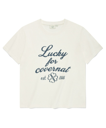 ウィメンズクローバーレタリングTシャツホワイト