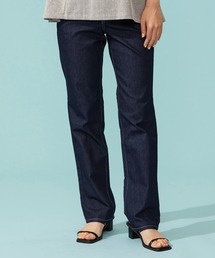 EDWIN LADIES インターナショナルベーシック COOL 股上深め 脚まわりゆったりストレートデニムパンツ【涼】
