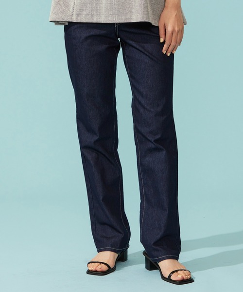 EDWIN LADIES インターナショナルベーシック COOL 股上深め 脚まわり
