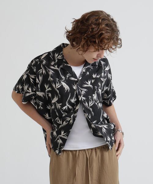 AVIREX（アヴィレックス）の「ALOHA STRELITZIA SHIRT（シャツ/ブラウス・レディース・ブルー/ブラック・F）」の3枚目の写真