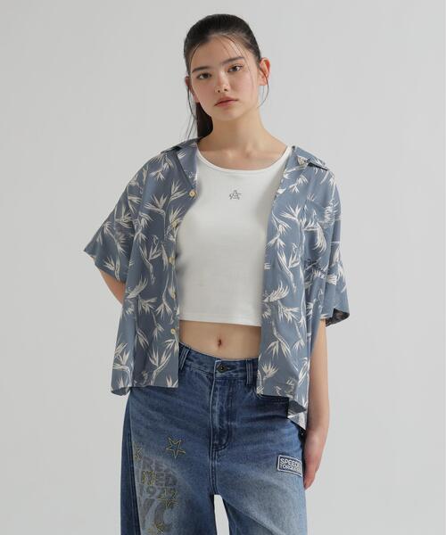 AVIREX（アヴィレックス）の「ALOHA STRELITZIA SHIRT（シャツ/ブラウス・レディース・ブルー/ブラック・F）」の7枚目の写真