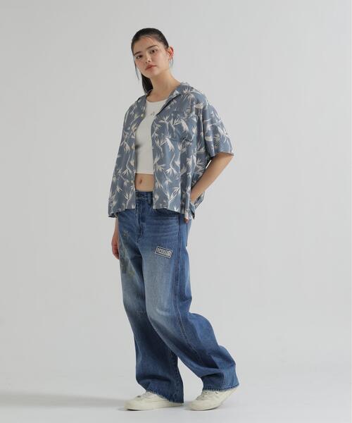 AVIREX（アヴィレックス）の「ALOHA STRELITZIA SHIRT（シャツ/ブラウス・レディース・ブルー/ブラック・F）」の9枚目の写真