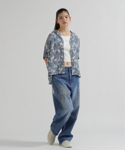 AVIREX（アヴィレックス）の「ALOHA STRELITZIA SHIRT（シャツ/ブラウス・レディース・ブルー/ブラック・F）」の10枚目の写真