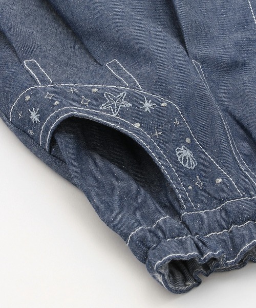 KP(ケーピー)の「ラメデニム ボリュームタック スカート(スカート・キッズ・ブルー/ネイビー・110cm/130cm/150cm/120cm/140cm)」の6枚目の写真