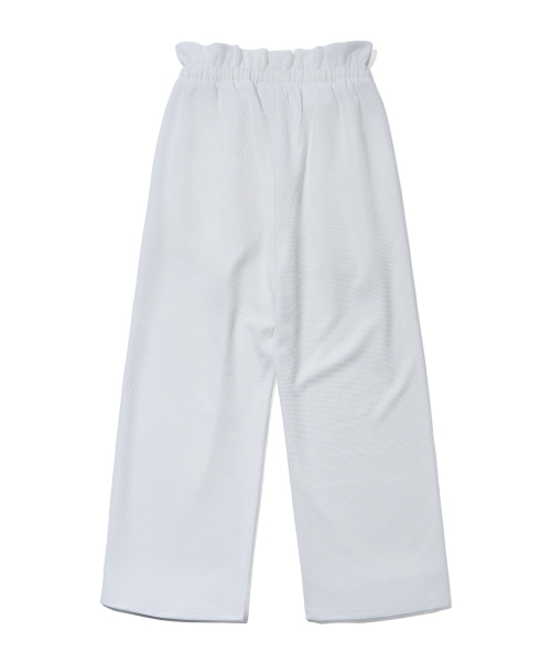 YOUHEE(ユヒ)の「FRILL BANDING WIDE PANTS_WHITE(スウェットパンツ・レディース・その他・FREE)」の3枚目の写真
