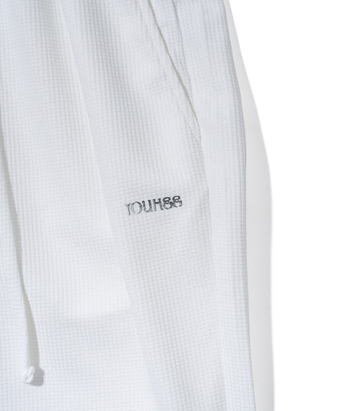 YOUHEE(ユヒ)の「FRILL BANDING WIDE PANTS_WHITE(スウェットパンツ・レディース・その他・FREE)」の5枚目の写真