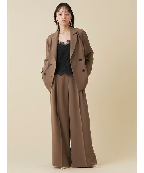 SNIDEL（スナイデル）の「レーストリムシフォンキャミソール（キャミソール・レディース・イエロー/ブラック/ピンクベージュ・F）」の7枚目の写真