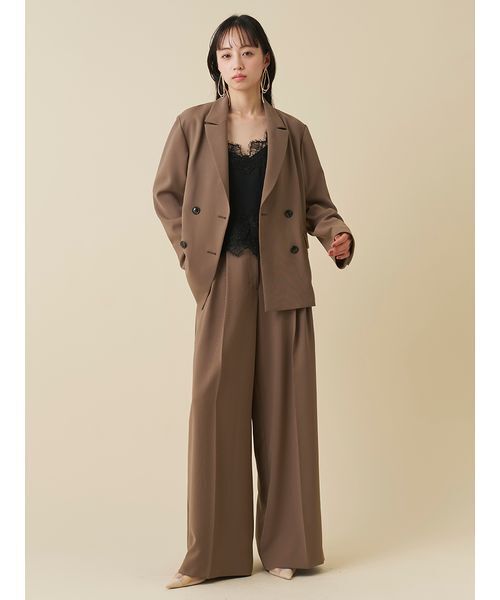 SNIDEL（スナイデル）の「レーストリムシフォンキャミソール（キャミソール・レディース・イエロー/ブラック/ピンクベージュ・F）」の6枚目の写真