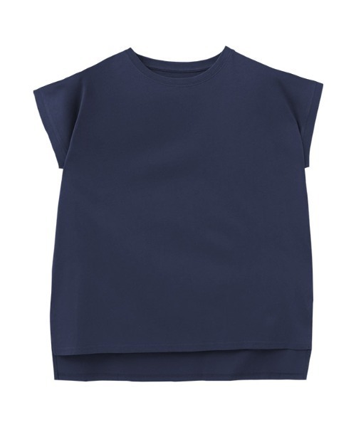 Pierrot(ピエロ)の「汗ジミ防止フレンチスリーブTシャツ(Tシャツ/カットソー・レディース・ブルー系その他/ラベンダー/ネイビー/ロイヤルブルー/杢グレー/オフホワイト・M/L/LL)」の16枚目の写真