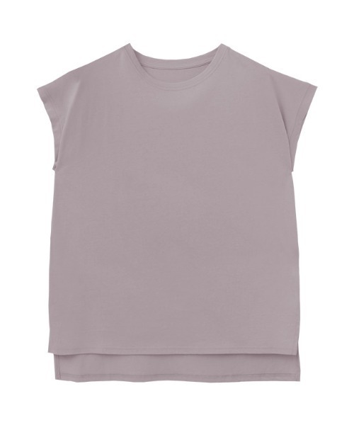 Pierrot(ピエロ)の「汗ジミ防止フレンチスリーブTシャツ(Tシャツ/カットソー・レディース・ブルー系その他/ラベンダー/ネイビー/ロイヤルブルー/杢グレー/オフホワイト・M/L/LL)」の20枚目の写真