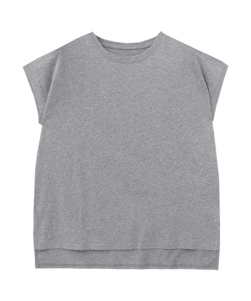 Pierrot(ピエロ)の「汗ジミ防止フレンチスリーブTシャツ(Tシャツ/カットソー・レディース・ブルー系その他/ラベンダー/ネイビー/ロイヤルブルー/杢グレー/オフホワイト・M/L/LL)」の12枚目の写真