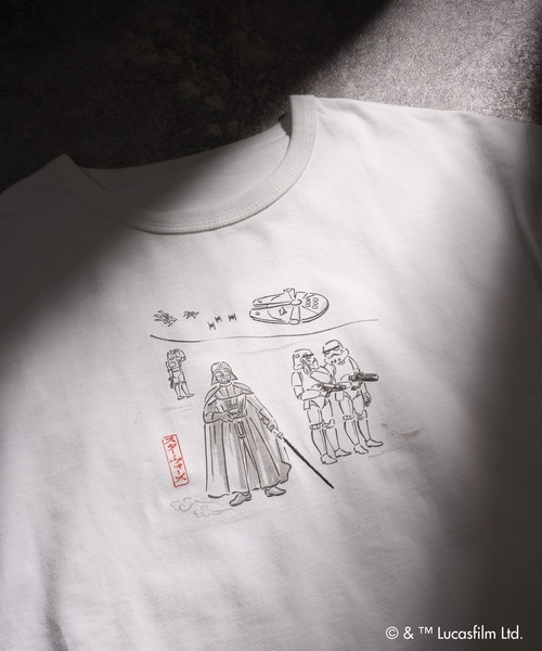 GLOBAL WORK(グローバルワーク)の「【STAR WARS(スター・ウォーズ)】/ヘビロッTEE半袖/666033(Tシャツ/カットソー・メンズ・ホワイト/ホワイト系その他2/チャコールグレー/ブラック・LARGE/MEDIUM)」の3枚目の写真