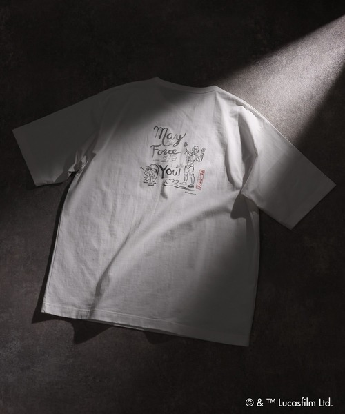 GLOBAL WORK(グローバルワーク)の「【STAR WARS(スター・ウォーズ)】/ヘビロッTEE半袖/666033(Tシャツ/カットソー・メンズ・ホワイト/ホワイト系その他2/チャコールグレー/ブラック・LARGE/MEDIUM)」の6枚目の写真