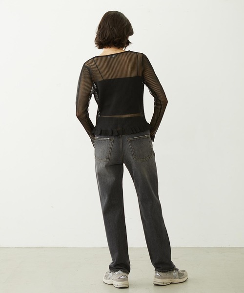 MILKFED.(ミルクフェド)の「2-PIECE SHEER CARDIGAN(カーディガン/ボレロ・レディース・ブラック/オフホワイト/ブルー・ONE SIZE)」の8枚目の写真
