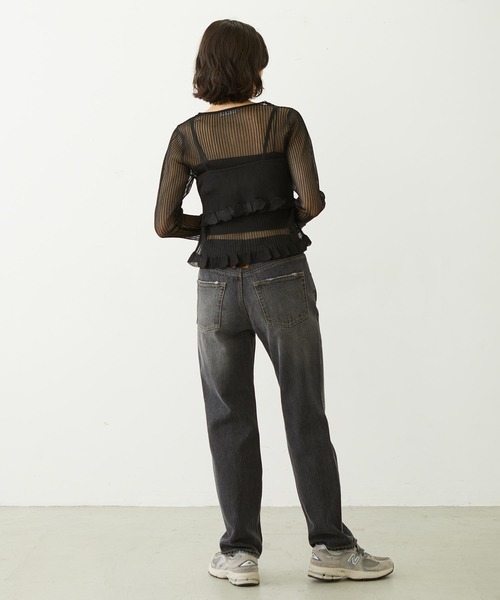MILKFED.(ミルクフェド)の「2-PIECE SHEER CARDIGAN(カーディガン/ボレロ・レディース・ブラック/オフホワイト/ブルー・ONE SIZE)」の11枚目の写真