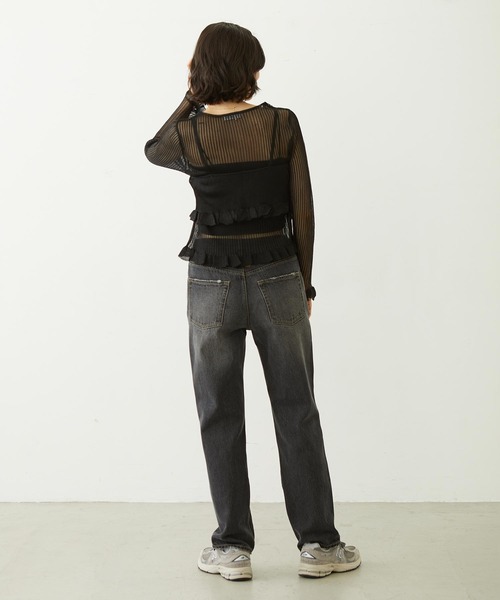 MILKFED.(ミルクフェド)の「2-PIECE SHEER CARDIGAN(カーディガン/ボレロ・レディース・ブラック/オフホワイト/ブルー・ONE SIZE)」の12枚目の写真
