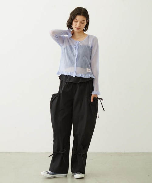 MILKFED.(ミルクフェド)の「2-PIECE SHEER CARDIGAN(カーディガン/ボレロ・レディース・ブラック/オフホワイト/ブルー・ONE SIZE)」の20枚目の写真