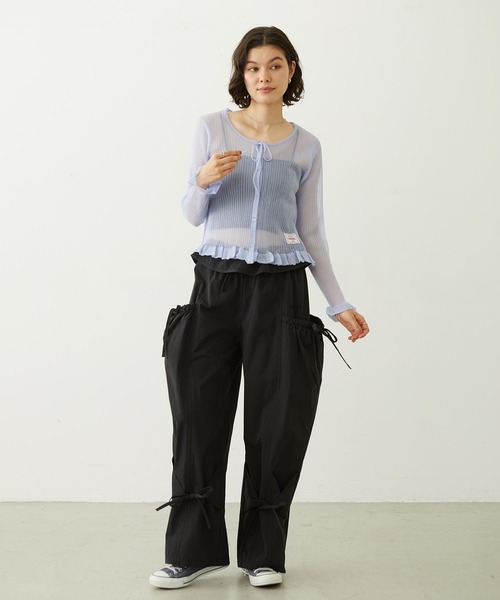 MILKFED.(ミルクフェド)の「2-PIECE SHEER CARDIGAN(カーディガン/ボレロ・レディース・ブラック/オフホワイト/ブルー・ONE SIZE)」の21枚目の写真