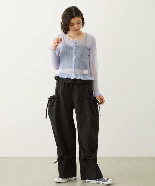 MILKFED.(ミルクフェド)の「2-PIECE SHEER CARDIGAN(カーディガン/ボレロ・レディース・ブラック/オフホワイト/ブルー・ONE SIZE)」の22枚目の写真