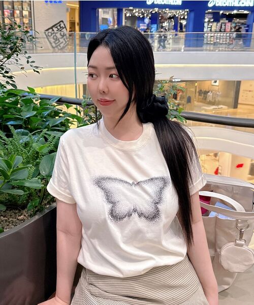 REBRENNER（リブレンナー）の「DTF 20番手 ブラックバタフライスタンダード 半袖Tシャツ アイボリー（Tシャツ/カットソー・レディース・その他・SMALL/MEDIUM/LARGE/X-LARGE/2XL/3XL/4XL）」の12枚目の写真