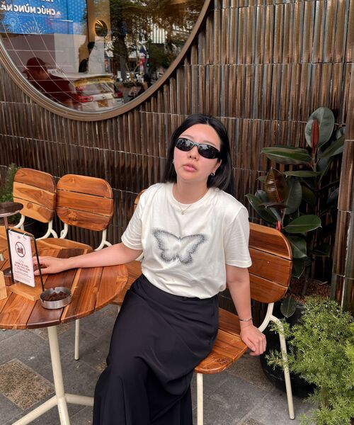 REBRENNER（リブレンナー）の「DTF 20番手 ブラックバタフライスタンダード 半袖Tシャツ アイボリー（Tシャツ/カットソー・レディース・その他・SMALL/MEDIUM/LARGE/X-LARGE/2XL/3XL/4XL）」の14枚目の写真
