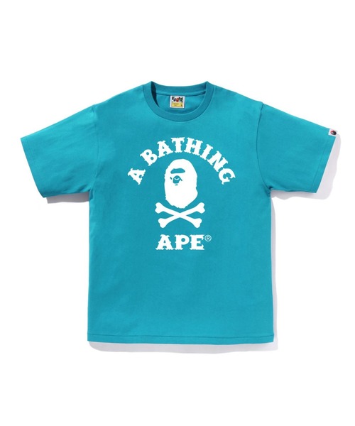 A BATHING APE(アベイシングエイプ)の「APE CROSSBONE COLLEGE TEE(Tシャツ/カットソー・メンズ・ブラック/ブルー/ホワイト/ピンク・SMALL/X-LARGE/LARGE/MEDIUM/XX-LARGE)」の3枚目の写真