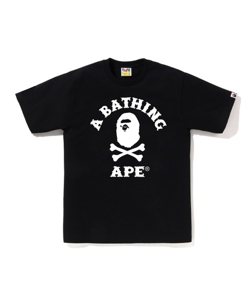 A BATHING APE(アベイシングエイプ)の「APE CROSSBONE COLLEGE TEE(Tシャツ/カットソー・メンズ・ブラック/ブルー/ホワイト/ピンク・SMALL/X-LARGE/LARGE/MEDIUM/XX-LARGE)」の2枚目の写真