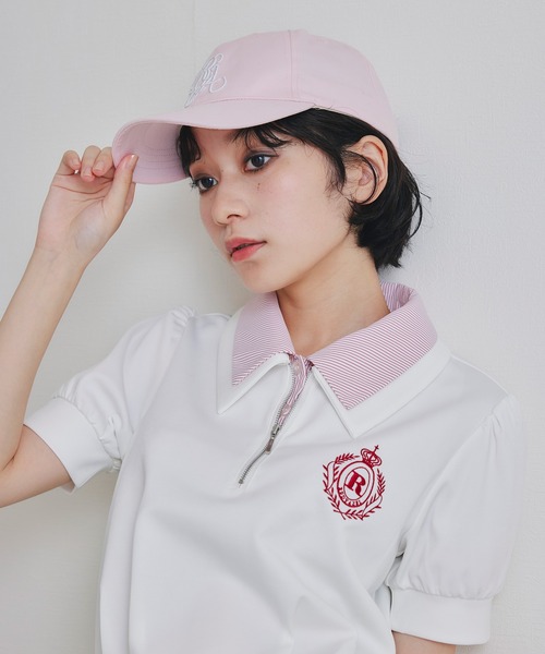 REDYAZEL(レディアゼル)の「エンブレムダブルカラーカットプルオーバー(Tシャツ/カットソー・レディース・ネイビー/ミント/オフホワイト・FREE)」の11枚目の写真