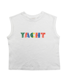 ヨット 袖なしTシャツ-ホワイト