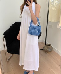YUGA_YGMC　　Korean-style  Halter neck dress